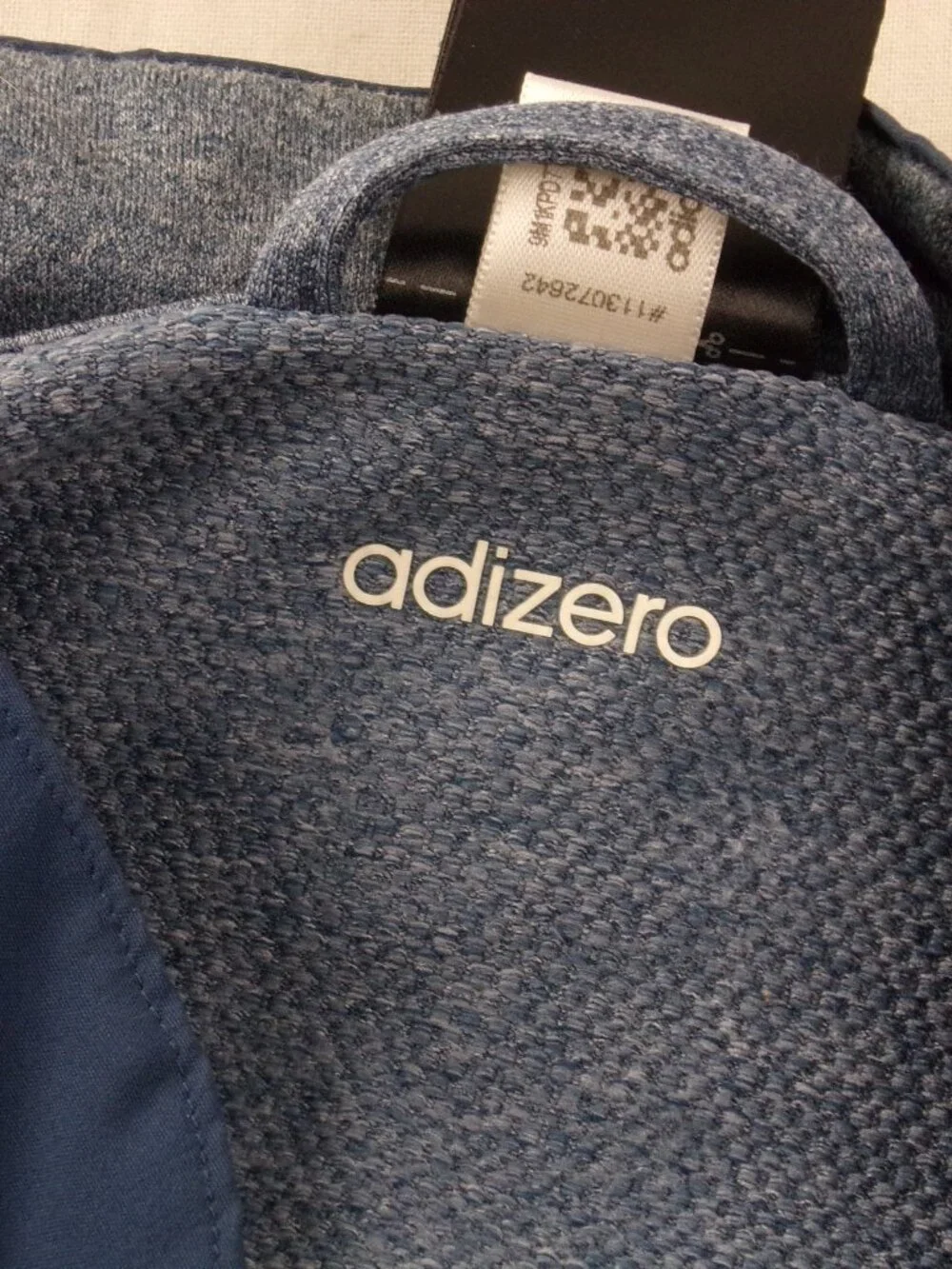 Adidas Adizero Full Zip Jacket XL Blue Logo Wicking Zip Pockets